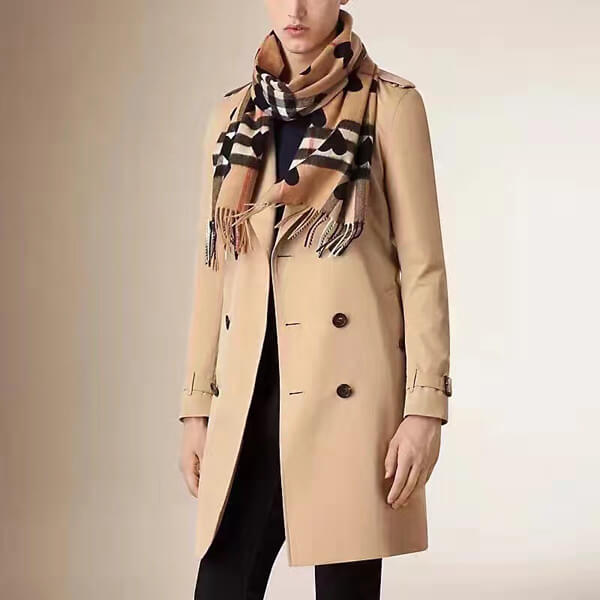 【小嶋陽菜愛用】2019Burberry バーバリー マフラーコピー チェック×ハート カシミヤストール